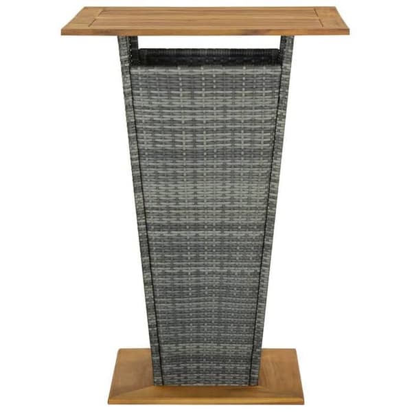 Trädgårdsbarset - Exklusivt Hem - 3 delar - Grå - Flätad resin & akacia grå