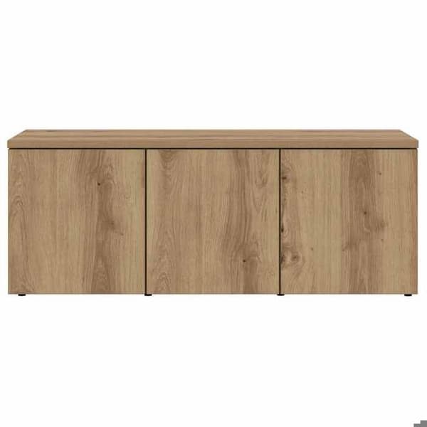 Maison Exclusive - Håndlavet TV-møbel i egetræ 80x34x30 cm i ingeniørtræ