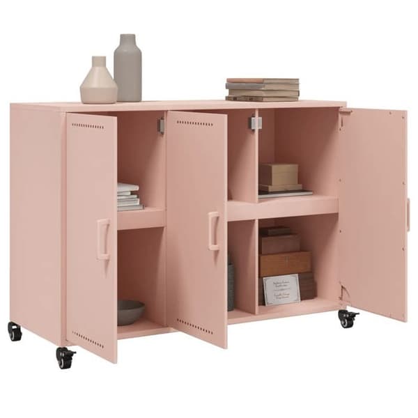 Maison Exclusive - Buffé rosa 100,5x39x72 cm stål