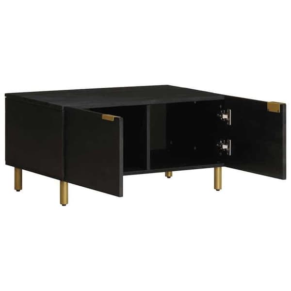 Maison Exclusive - Sort sofabord 80x50x40 cm Ingeniørtræ