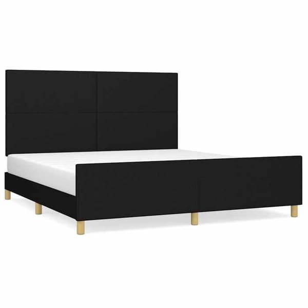 Maison Exclusive - Sengestel uden madras sort 160x200 cm stof