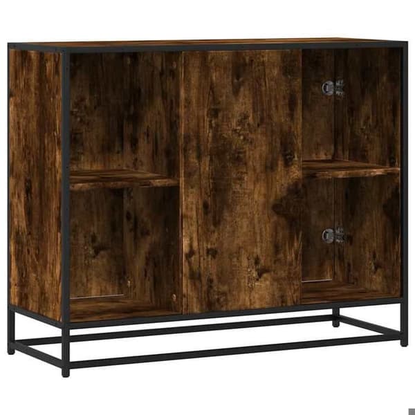 Maison Exclusive - Buffé ek rökig 92x35x76 cm ingenjörsträ