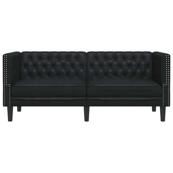 Maison Exclusive - Musta sohva 174 x 74,5 x 70,5 cm PVC
