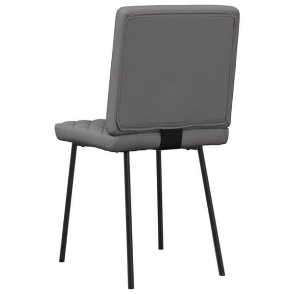 Maison Exclusive - Matstolar set om 2 grå konstläder
