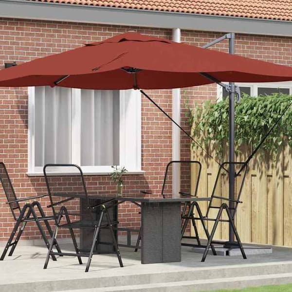 Maison Exclusive - Parasol 351 x 250 x 260 cm Polyester og Aluminium Terracotta
