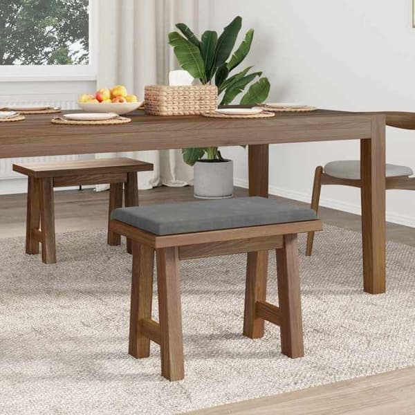Maison Exclusive - Bänk Kudde Mörkgrå Sammet Djup 35 cm