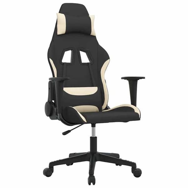 Maison Exclusive - Spelstol Svart och kräm Tyg