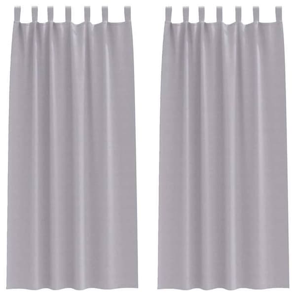 Mørklægningsgardiner - EKSKLUSIV HUS - 2 stk (260 x 140 cm) - Metalgrå - Polyester - Blokerer 80–90% lys Metallisk grå