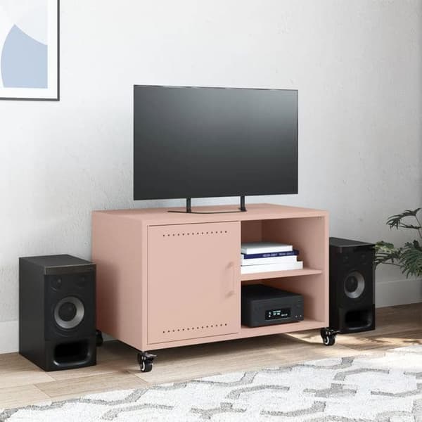 Maison Exclusive - TV-möbel rosa 68x39x43,5 cm stål Ros