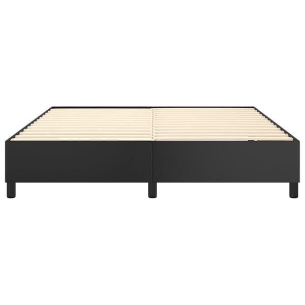 Maison Exclusive - Sengebund med sorte lameller 180x200 cm i kunstlæder