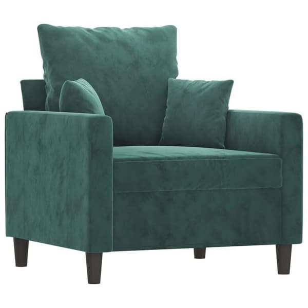 Maison Exclusive - Sæt af 4 sofaer med puder Mørkegrøn Velour