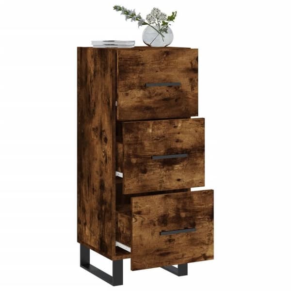 Maison Exclusive - Buffé Ek rökt 34,5x34x90 cm Ingenjörsträ