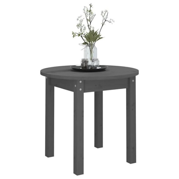 Sofabord - Massivt træ - Grå - Ø 45x40 cm - Klassisk - Tidløs grå