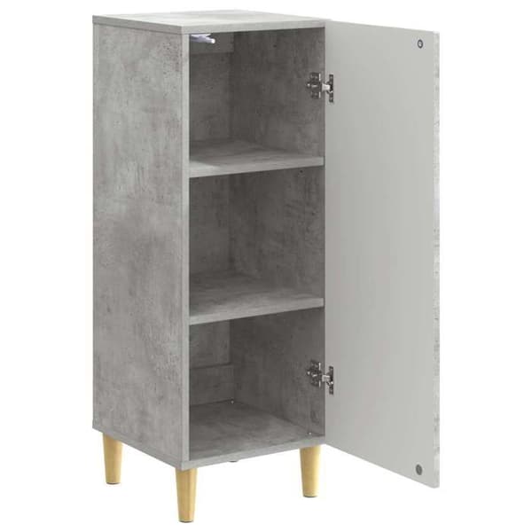 Maison Exclusive - Buffet Grå beton 33 x 34,5 x 90 cm Ingeniørtræ