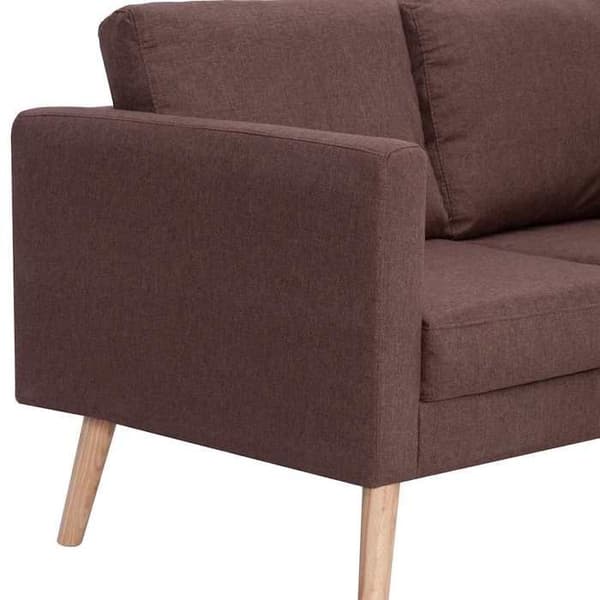 Soffa 3 platser - Maison Exclusive - Brun - Polyester tyg - Träram brun
