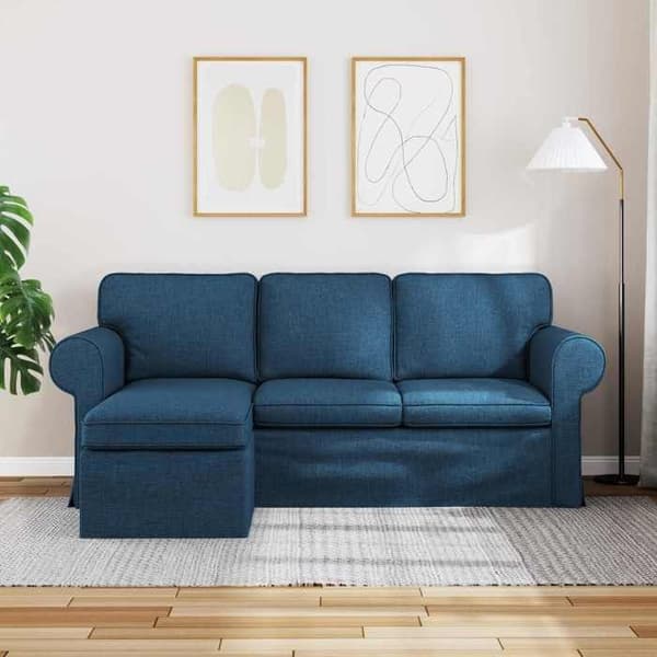 Maison Exclusive - Blå Soffa 195 x 138 x 80 cm tyg