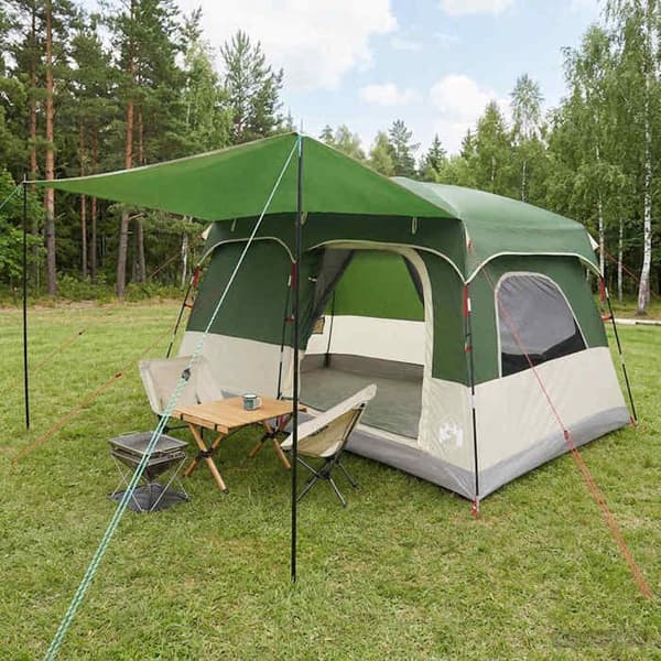 Maison Exclusive - Perheteltta 6 hengelle Vihreä Polyesteri