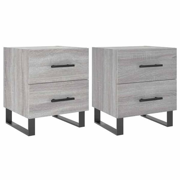 Maison Exclusive - Natborde 2 stk sonoma grå 40x35x47,5 cm Sonoma grå