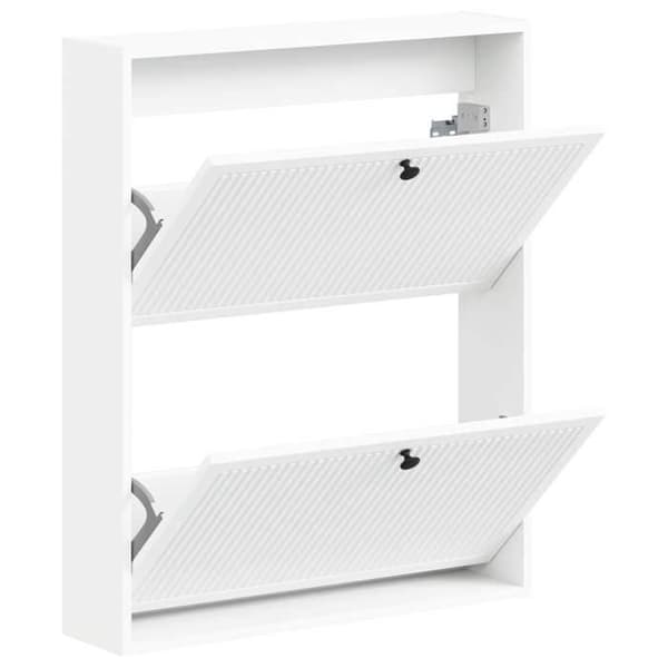 Maison Exclusive - Väggmonterat skåp för skor EDE 71 x 17 x 86 cm Vit Vit