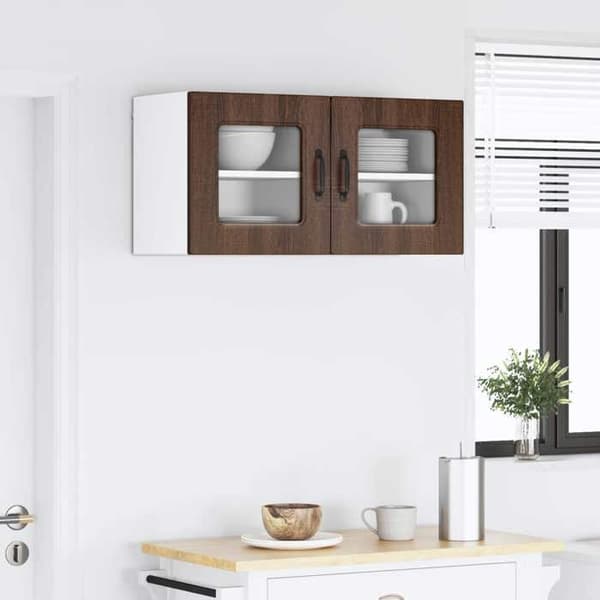 Maison Exclusive - Diskmaskinspanel Kalmar 2 st Mörk ek Brun ek
