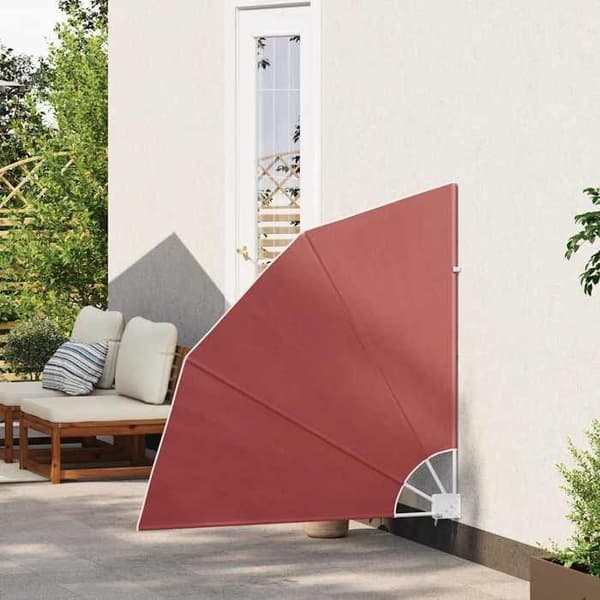 Maison Exclusive - Fällbart sidoställ för balkong Terrakotta 140x140 cm