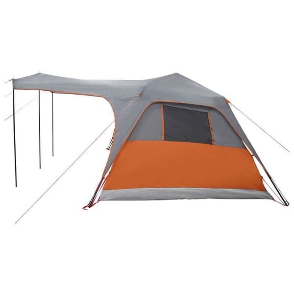 Maison Exclusive - Familjetält Grå och orange 6 personer Polyester och Stål