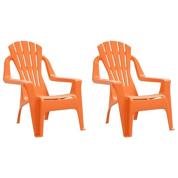 Maison Exclusive - Barnträdgårdsstolar set om 2 orange 37x34x44 cm PP