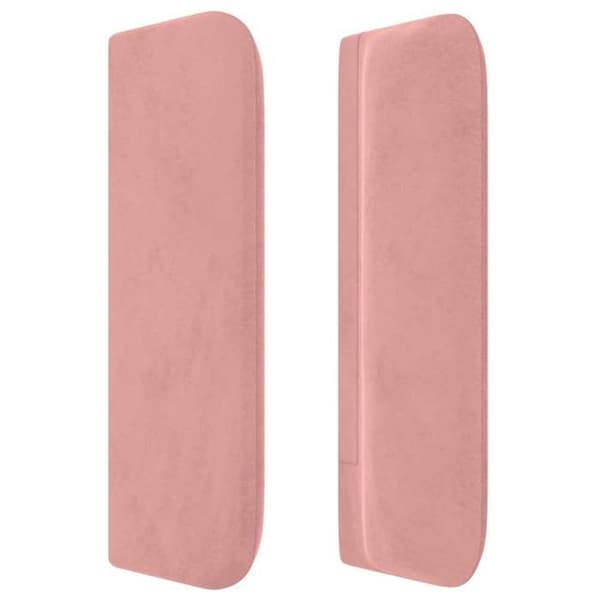 Maison Exclusive - Päätylevy korvilla Vaaleanpunainen 103x16x78/88 cm Sametti rosa