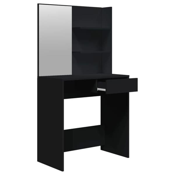 Maison Exclusive - Sæt med sort sminkebord 74,5x40x141 cm