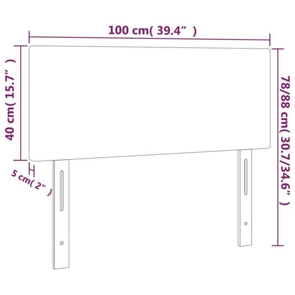 Maison Exclusive - LED-päätyharso Vaaleanharmaa 100x5x78/88 cm Sametti ljusgrått