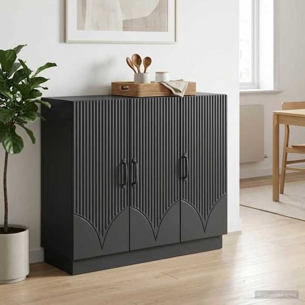 Maison Exclusive - Buffet Musta 89 x 34,5 x 77 cm Insinööripuu