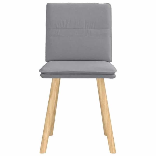 Maison Exclusive - Ruokatuolit 2 kpl vaaleanharmaa kangas