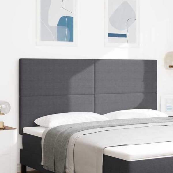 Maison Exclusive - LED-päätyharso Tummanharmaa 180 cm Kankainen samettikangas Mörkgrå