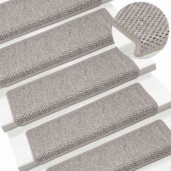 Maison Exclusive - Selvklæbende trappetæpper 15 stk 65x21x4 cm Sølv