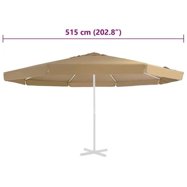 Maison Exclusive - Korvattava kangas ulkoilmaparasiitille Taupe 515 cm Mol