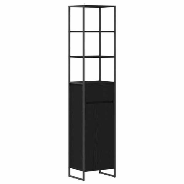 Maison Exclusive - Badeværelsesskab Sort eg 40 x 30 x 180 cm