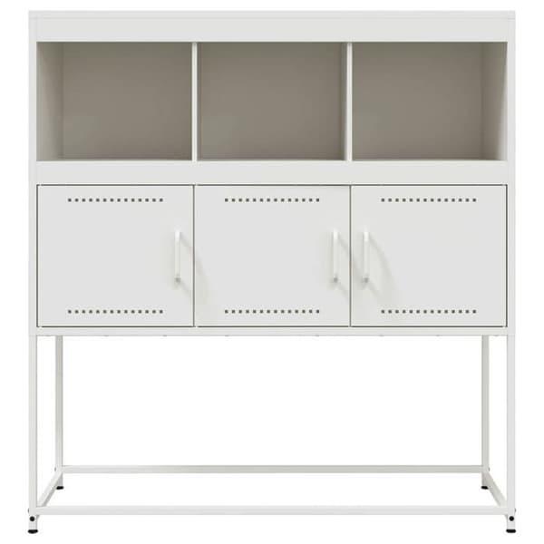 Maison Exclusive - Buffé vit 100,5x39x107 cm stål