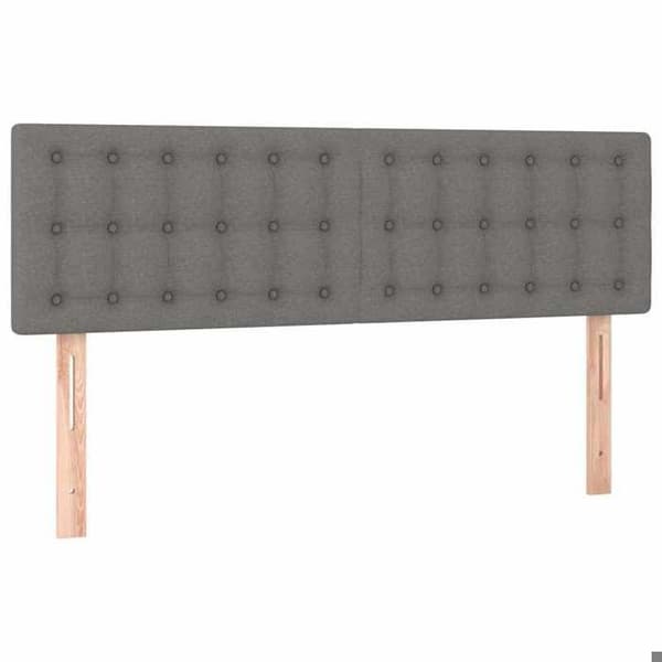 Maison Exclusive - Mörkgrå sänggavlar 144x5x78/88 cm Tyg Mörkgrå