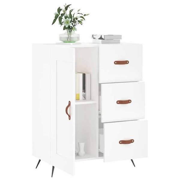 Maison Exclusive - Vit buffé 69,5x34x90 cm ingenjörsträ