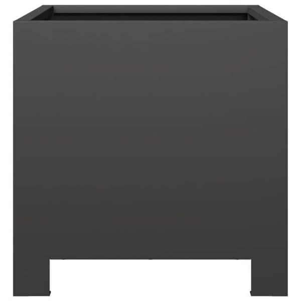 Maison Exclusive - Sort plantekasse 30x30x30 cm stål