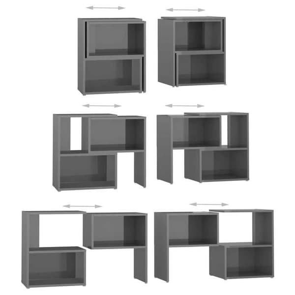 Maison Exclusive - TV-møbel Grå glans 104x30x52 cm Ingeniørtræ