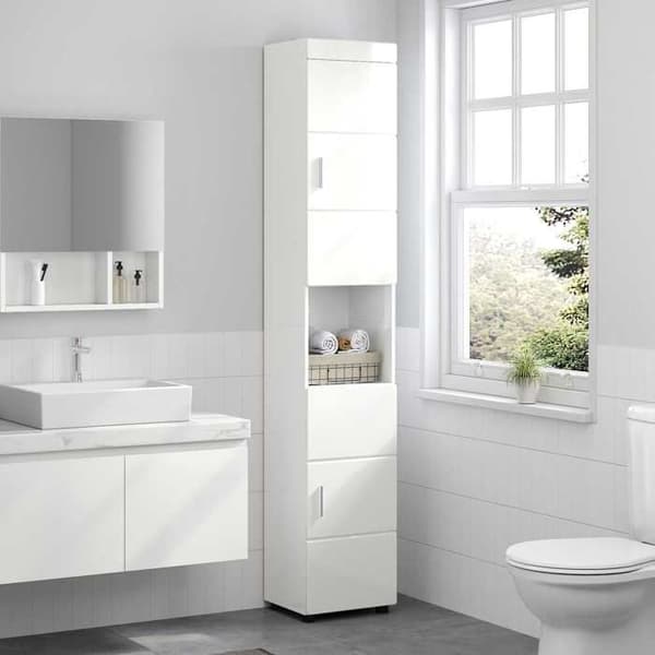 Maison Exclusive - Badrumsskåp Set TULUM Blank Vit Strålande vit