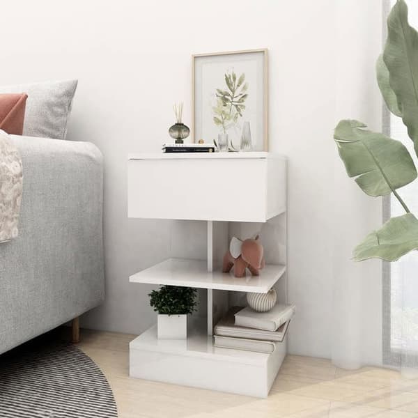 Maison Exclusive - Sängbord 2 st Vit blank 40x35x65 cm Strålande vit