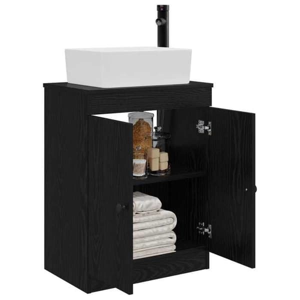 Maison Exclusive - Badeværelsesmøbel med sort vask 54 x 35 x 83 cm
