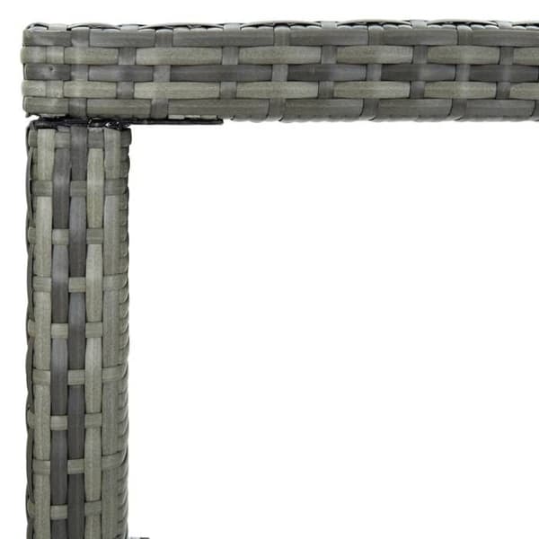 Maison Exclusive - Trädgårdsbarbord Grå 130x60x110 cm Flätad resin och glas Grå