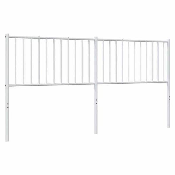 Maison Exclusive - Erstatnings hovedgærde metal hvid 180 cm