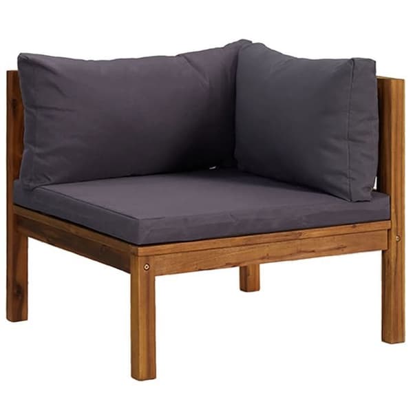 Maison Exclusive - Havegruppe 7 stk med pude i solid akacietræ
