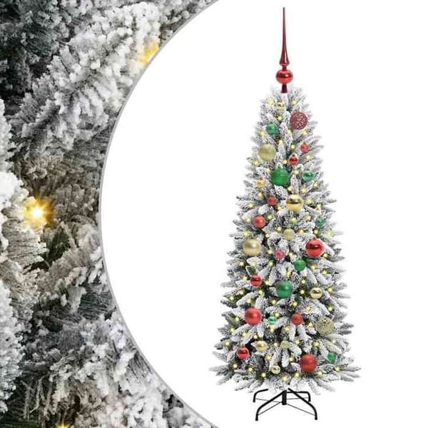 Maison Exclusive - Konstgjord Julgran Vit 120 cm Vit