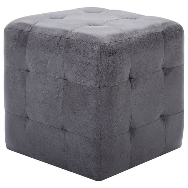 Maison Exclusive - 2 kpl Yöpöytiä Harmaa 30x30x30 cm Tekonahka Grå