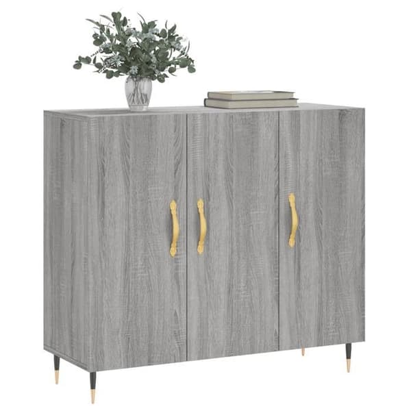 Maison Exclusive - Buffet sonoma grå 90x34x80 cm ingenjörsträ